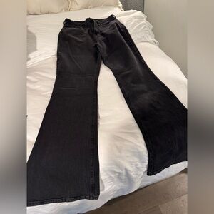 Size 12 Tall Old Navy Women's Higher High-Rise Dark Flare Jeans